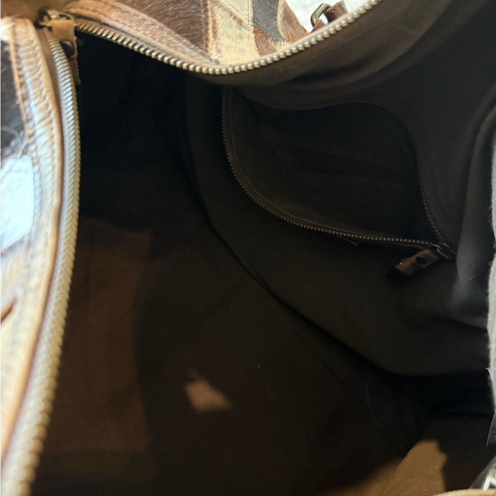 STS Ranchwear Brown Patchwork Leather Travel Duffle - Picture 16 of 16